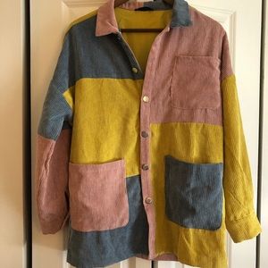 Colorblock Light Corduroy Jacket